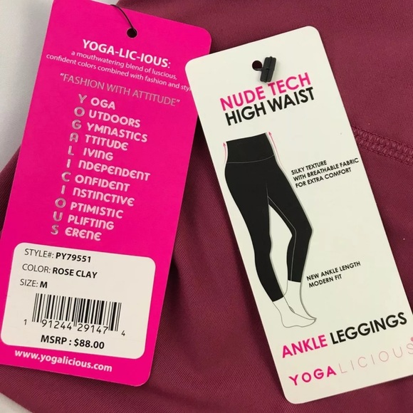 Yogalicious High Waist Nude Tech Leggings - Picture 7 of 8